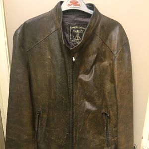 Italian Distressed Leather Jacket (M/48)
